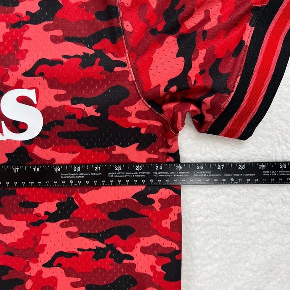 Mitchell & Ness Jersey Men XL Camo Atlanta Hawks Baseball Rare Rap Hip Hop ATL - Picture 12 of 16